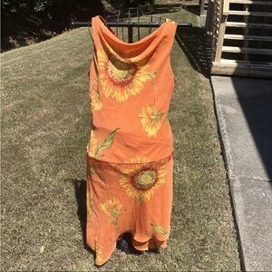 Donna Ricco Vibrant Orange Dress